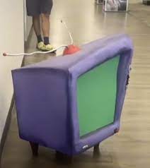 Purple TV in Cartoon Show